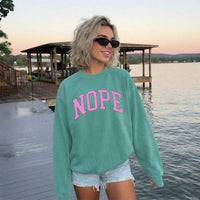 Nope Sweatshirt - Seafoam