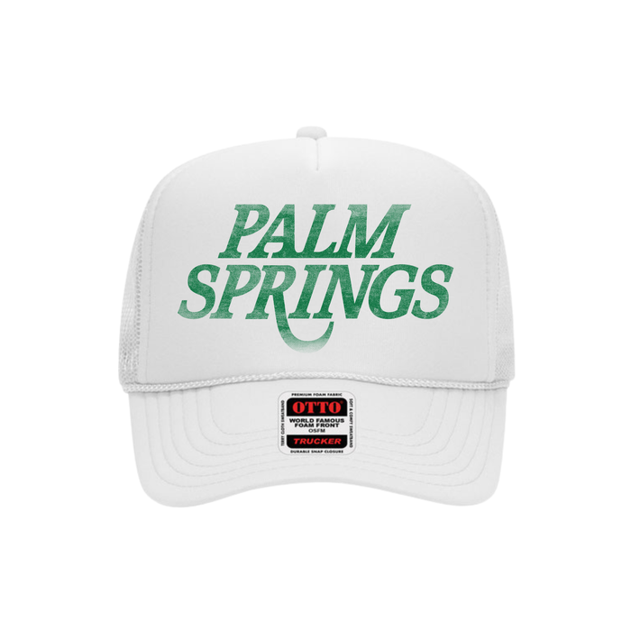 Palm Springs Trucker Hat - White (Pre-order)