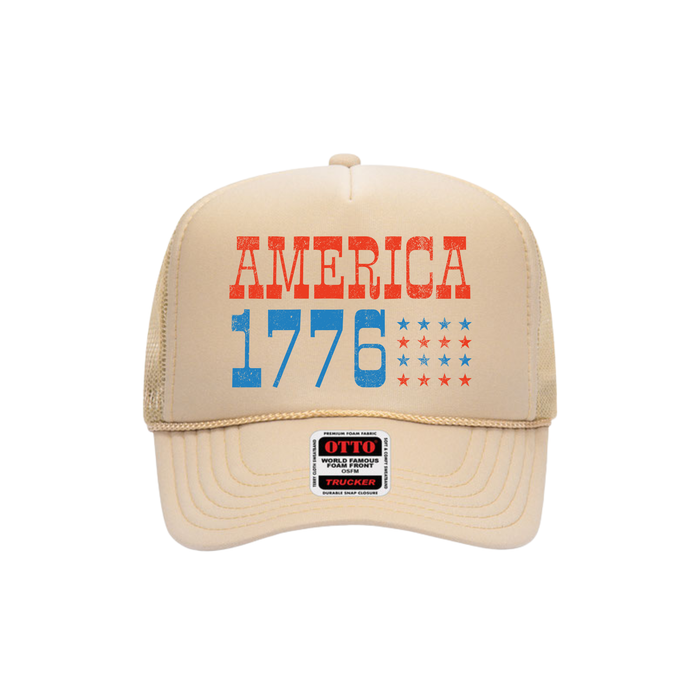 America 1776 Trucker Hat - Tan (Pre-order)