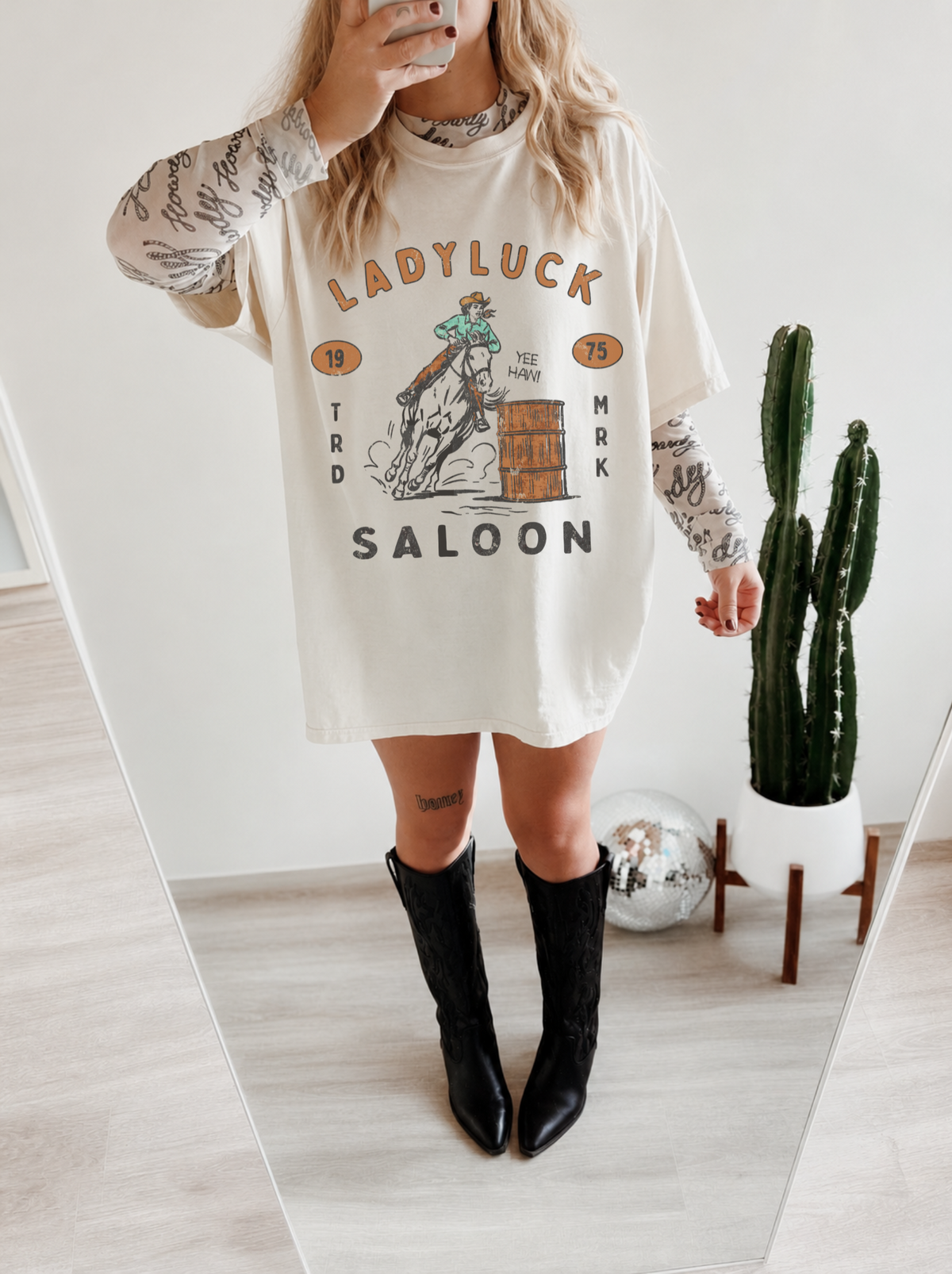 Ladyluck Saloon Cowgirl Tee