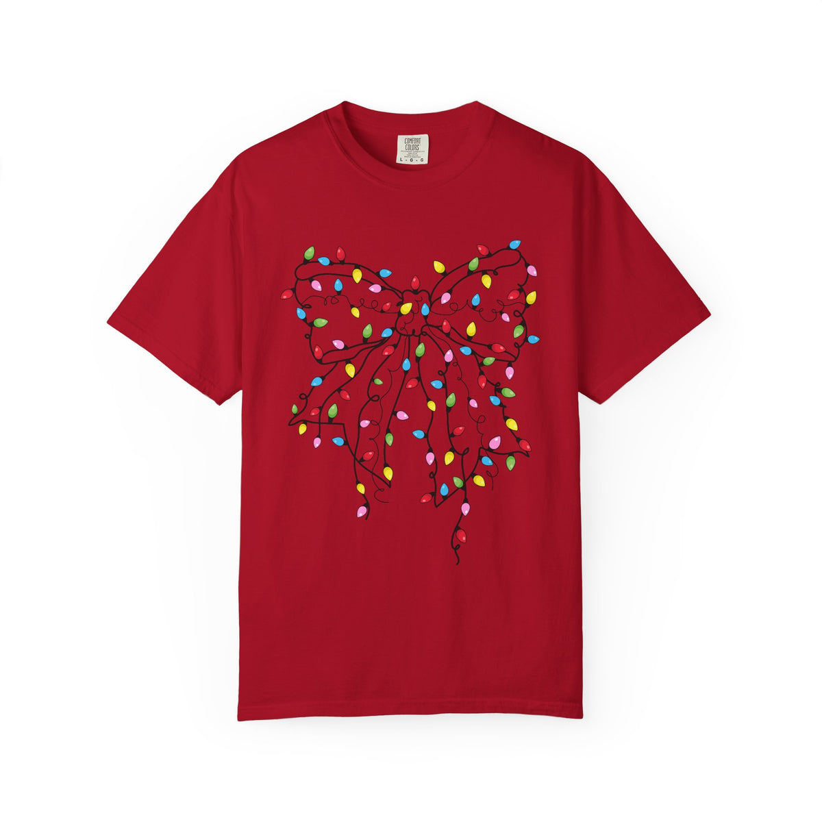 Christmas Lights Bow Tee