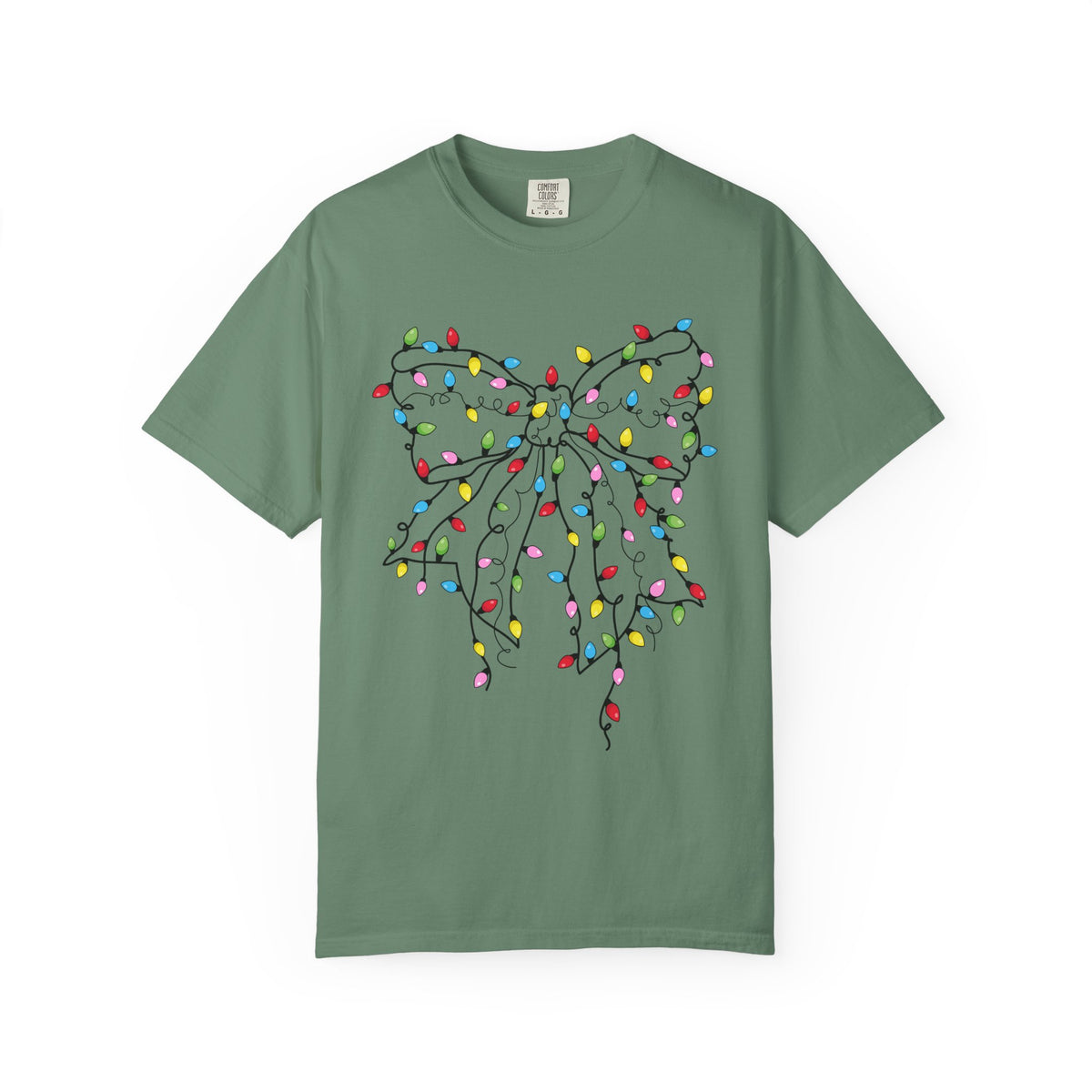 Christmas Lights Bow Tee