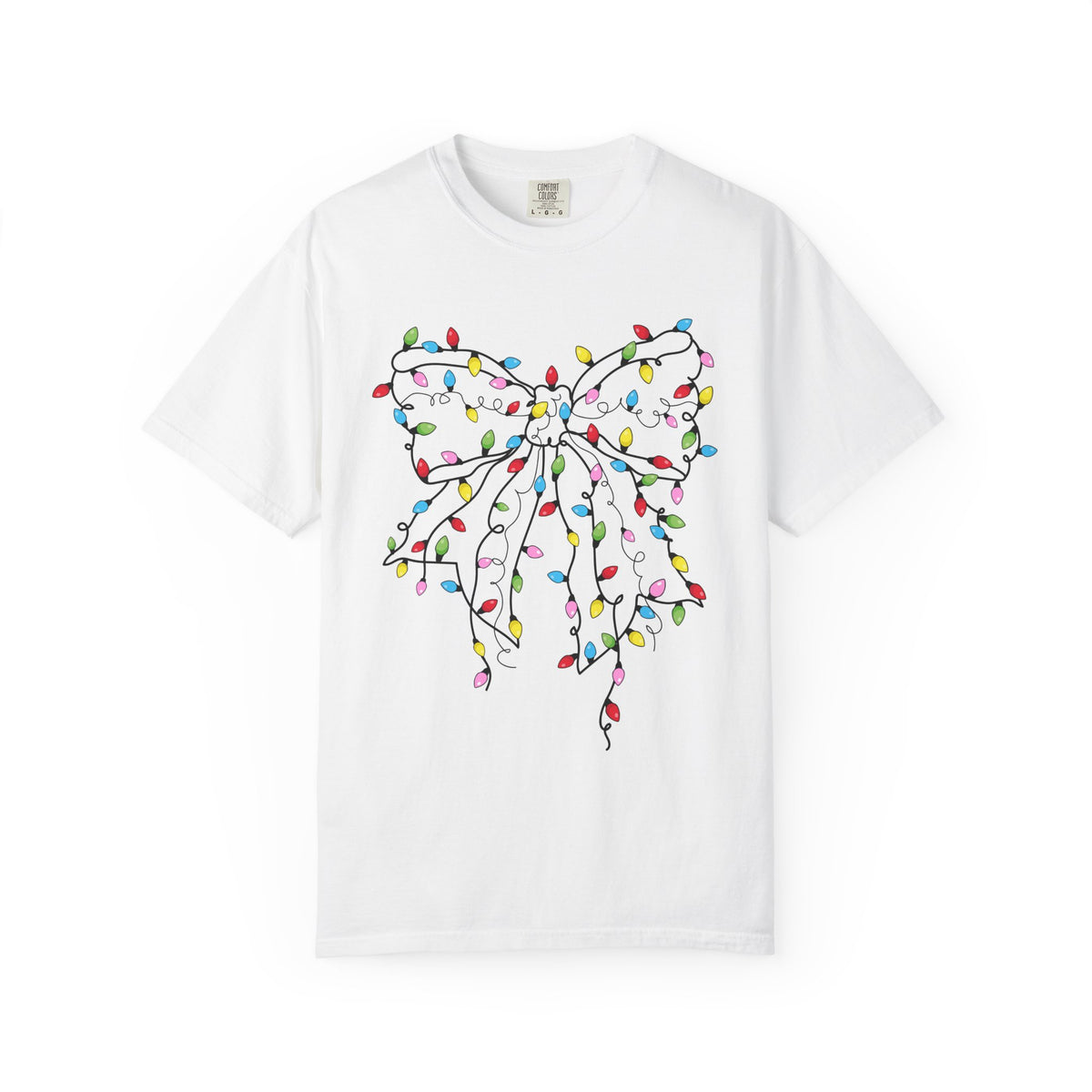 Christmas Lights Bow Tee