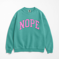Nope Sweatshirt - Seafoam