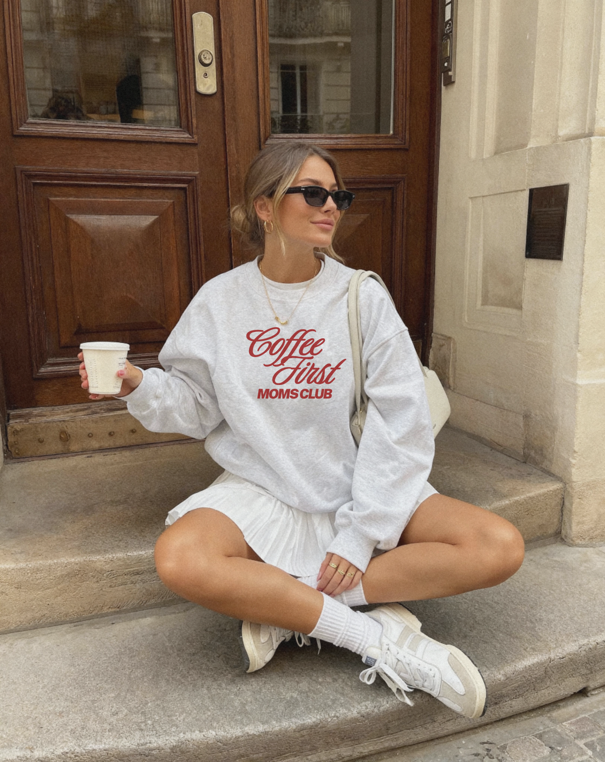 Coffee First Moms Club Sweatshirt