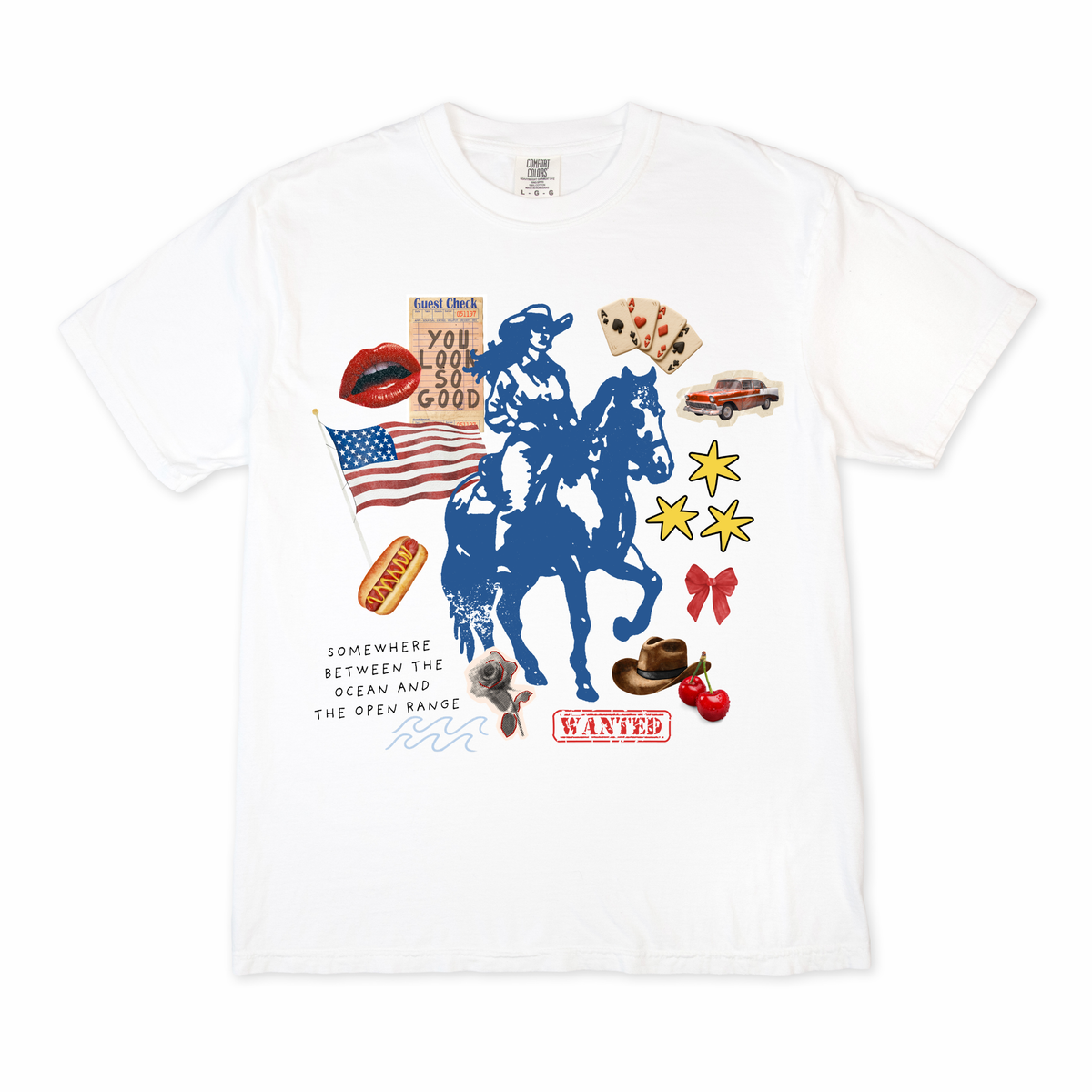 Summer Cowgirl Collage Tee