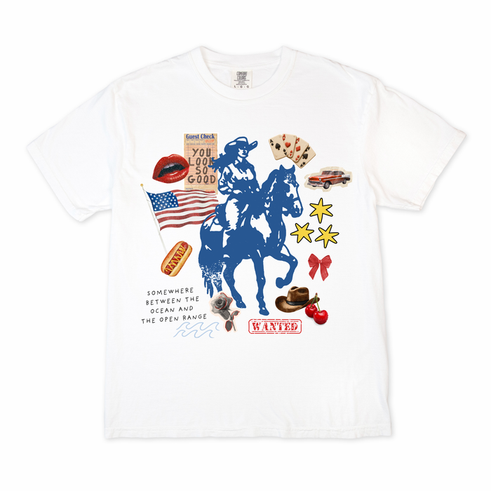 Summer Cowgirl Collage Tee
