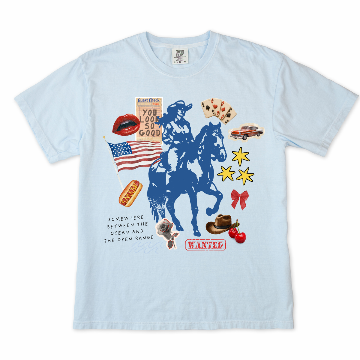 Summer Cowgirl Collage Tee