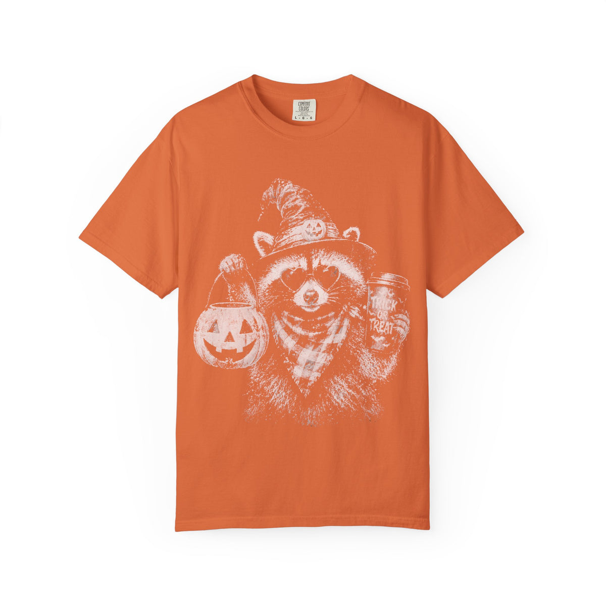 Raccoon Trick-or-Treat Halloween Tee