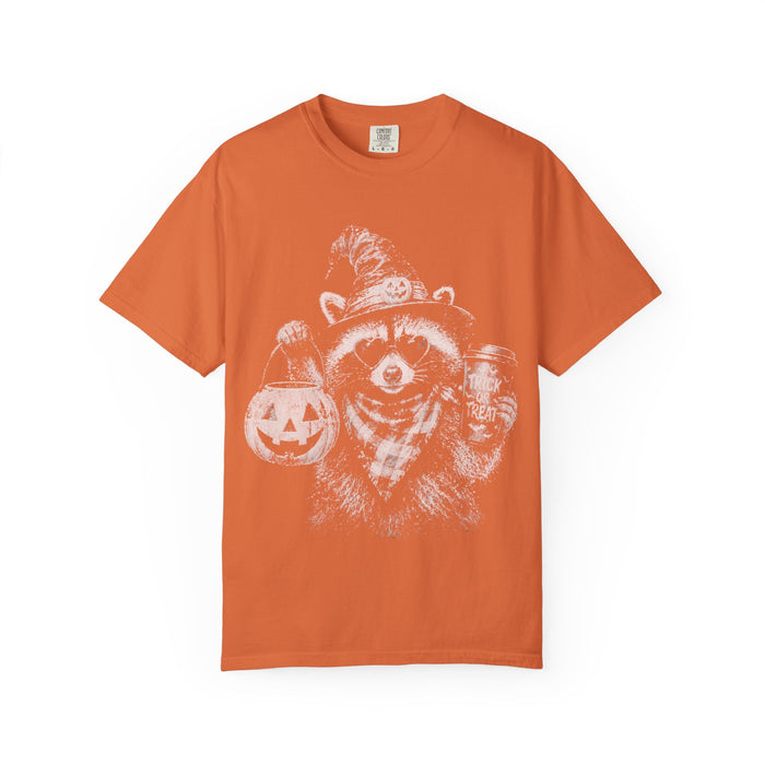 Raccoon Trick-or-Treat Halloween Tee