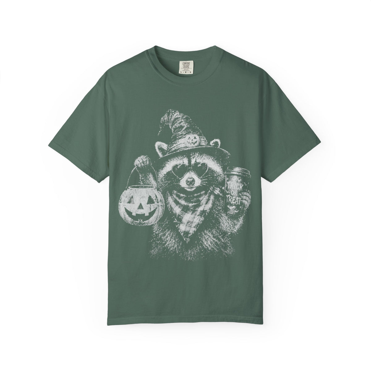 Raccoon Trick-or-Treat Halloween Tee