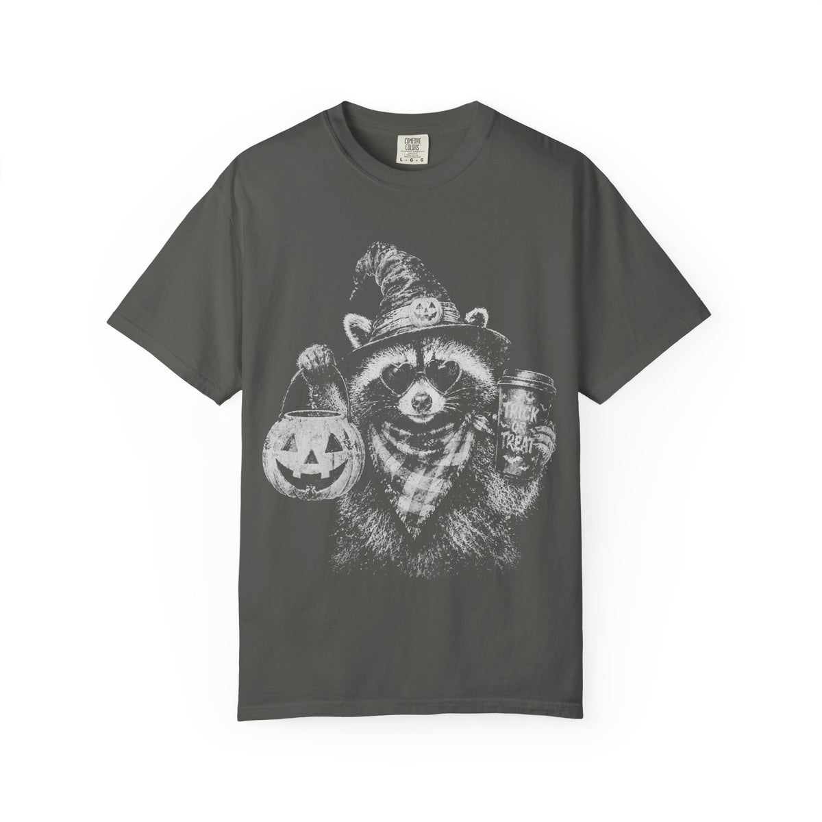 Raccoon Trick-or-Treat Halloween Tee