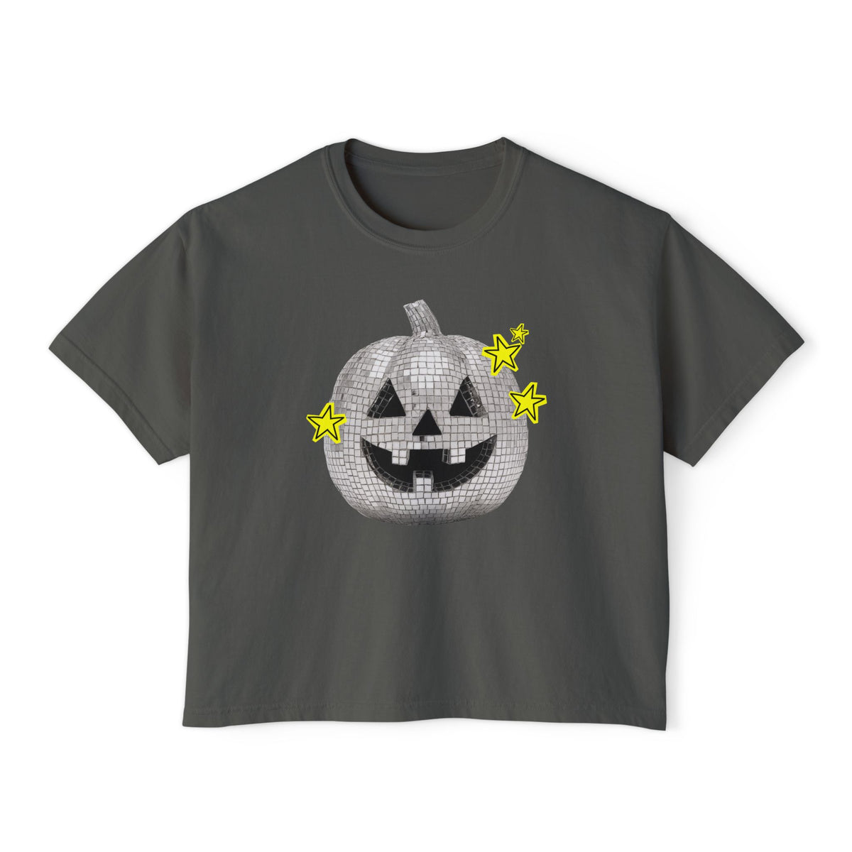 Pumpkin Disco Boxy Crop Tee