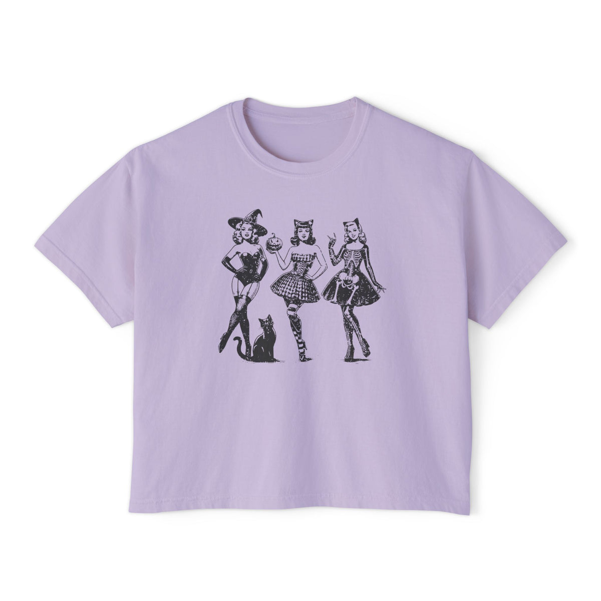 Halloween Witches Boxy Crop Tee