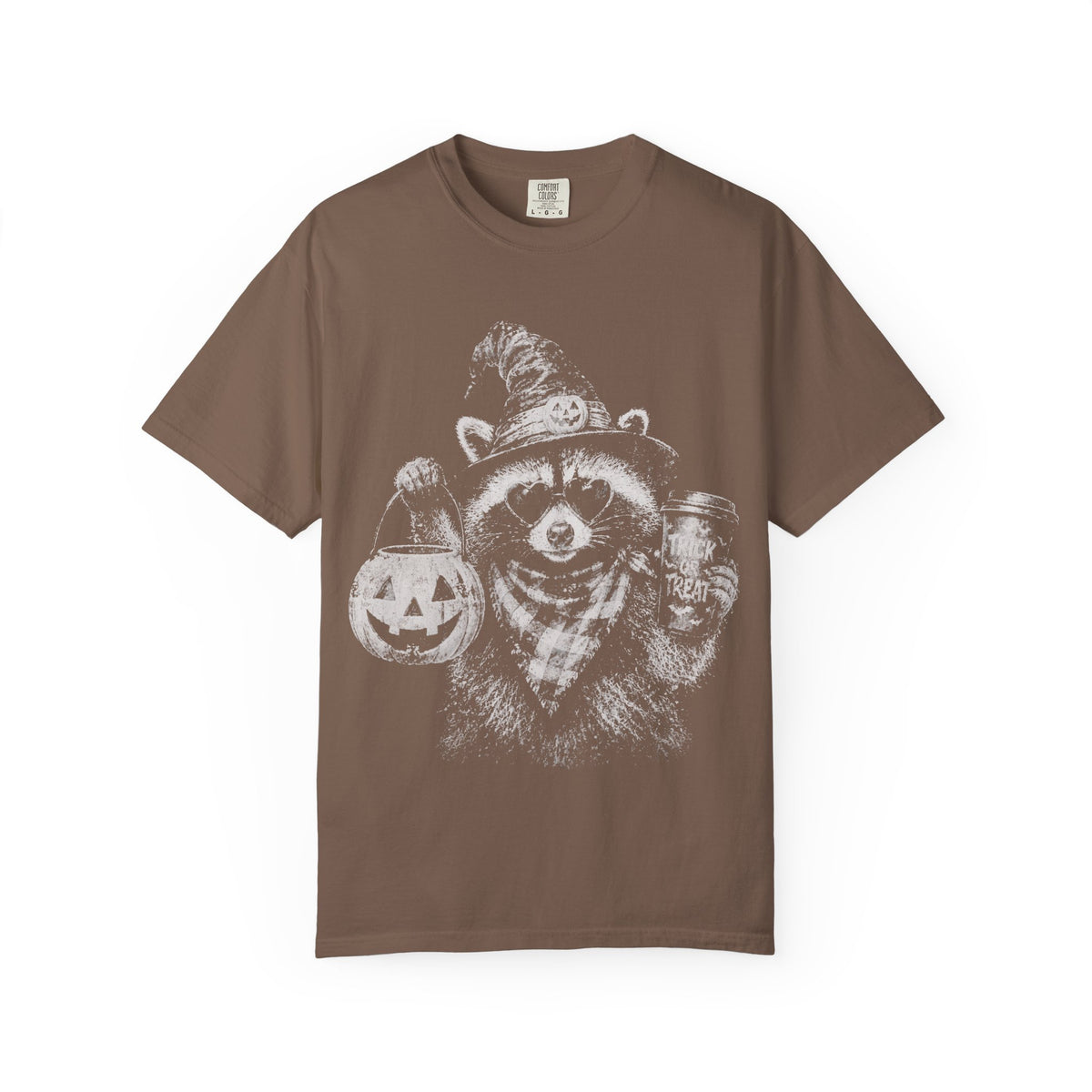 Raccoon Trick-or-Treat Halloween Tee