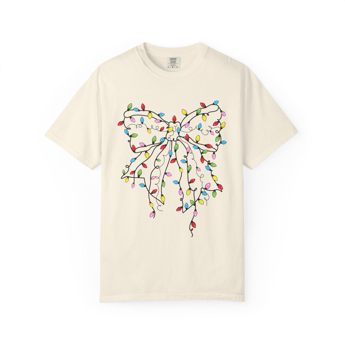 Christmas Lights Bow Tee