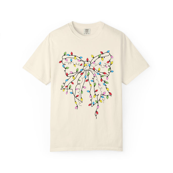 Christmas Lights Bow Tee