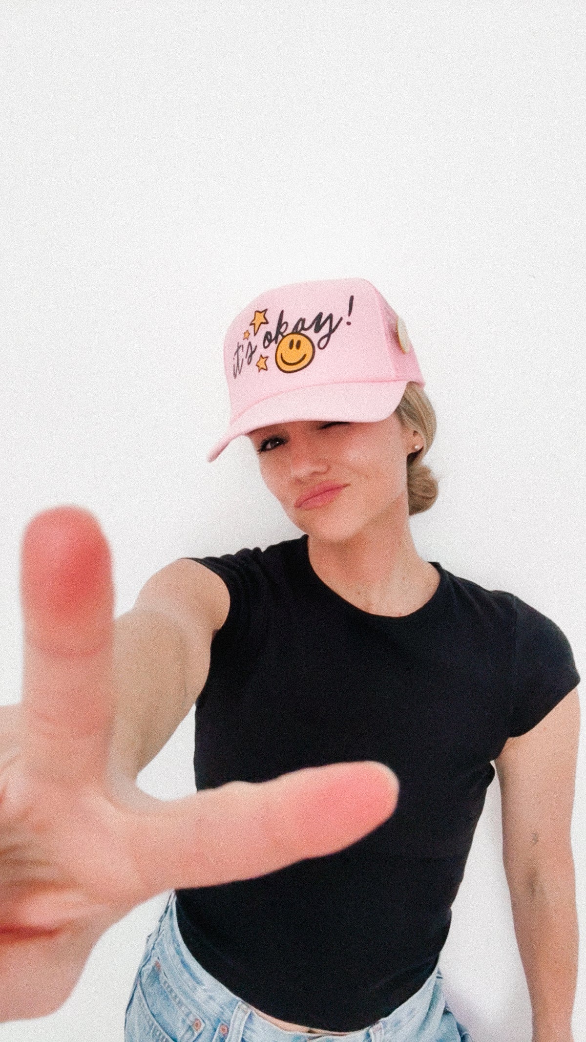 It's Okay Trucker Hat - Pink