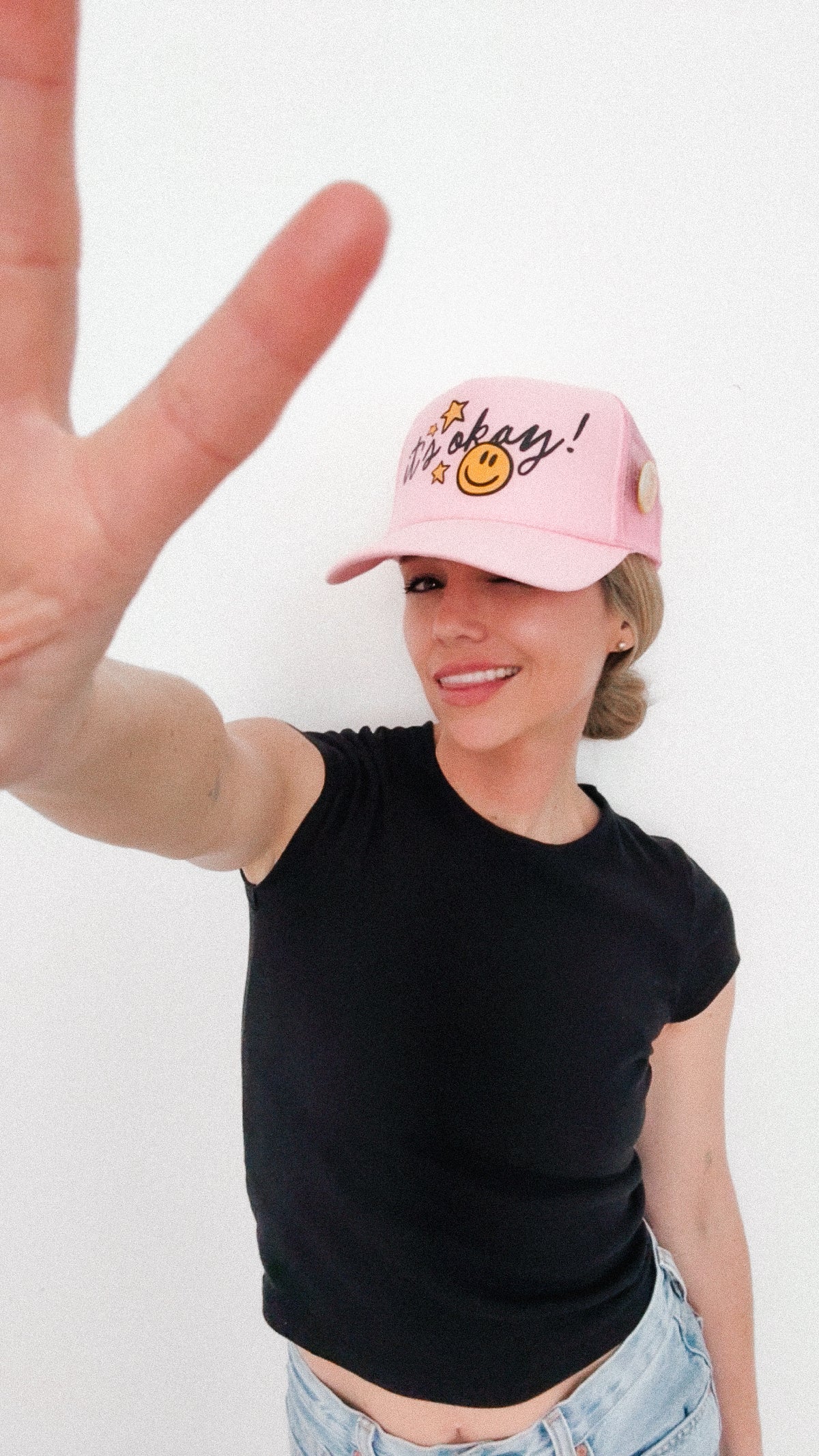 It's Okay Trucker Hat - Pink