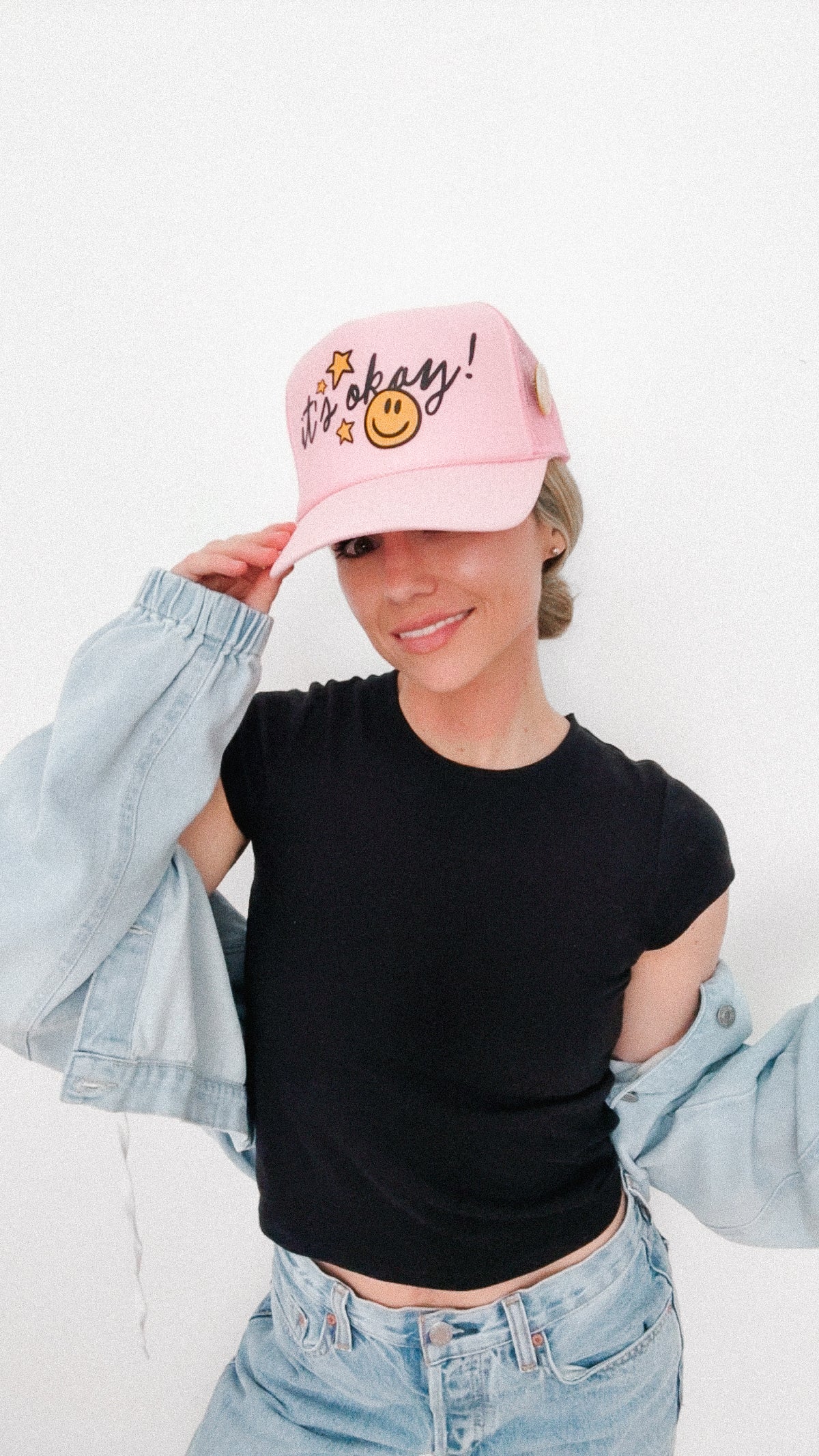 It's Okay Trucker Hat - Pink