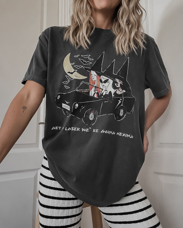 Get in Loser We're Going Hexing Halloween Tee
