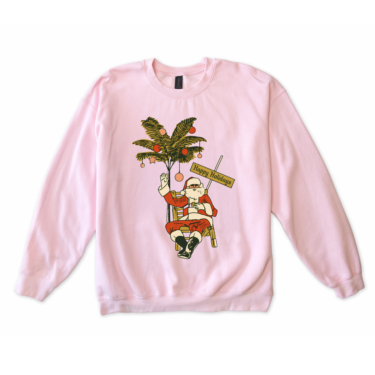 Happy Holidays Santa Palm Sweatshirt