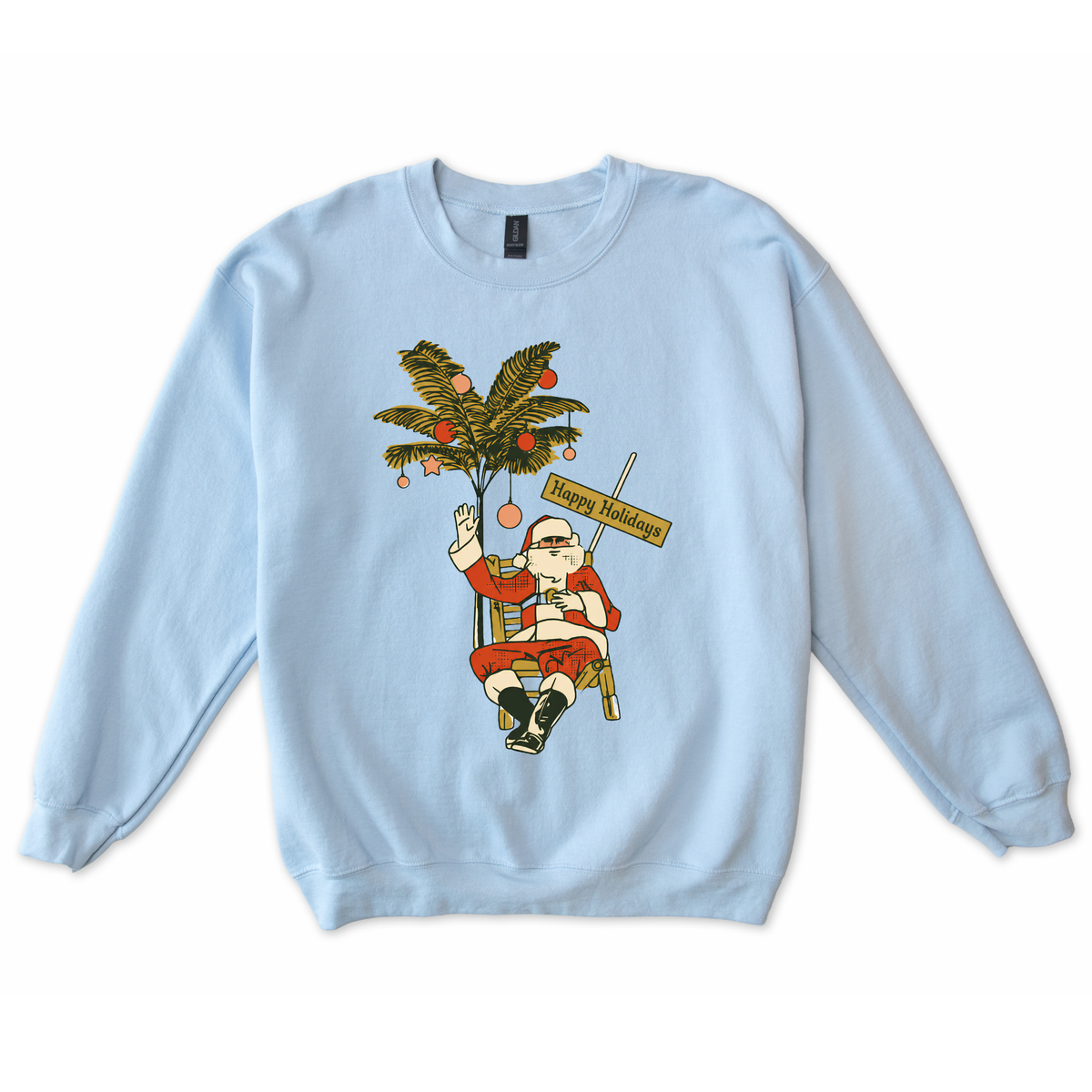 Happy Holidays Santa Palm Sweatshirt