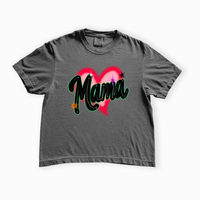 Mama Airbrush Crop Boxy Tee