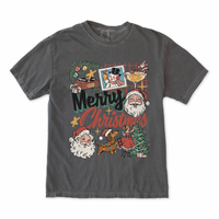Santa Merry Christmas Collage Tee