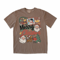 Santa Merry Christmas Collage Tee
