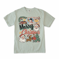 Santa Merry Christmas Collage Tee