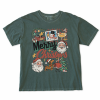 Santa Merry Christmas Collage Tee