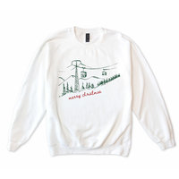 Merry Christmas Skiing Sweatshirt