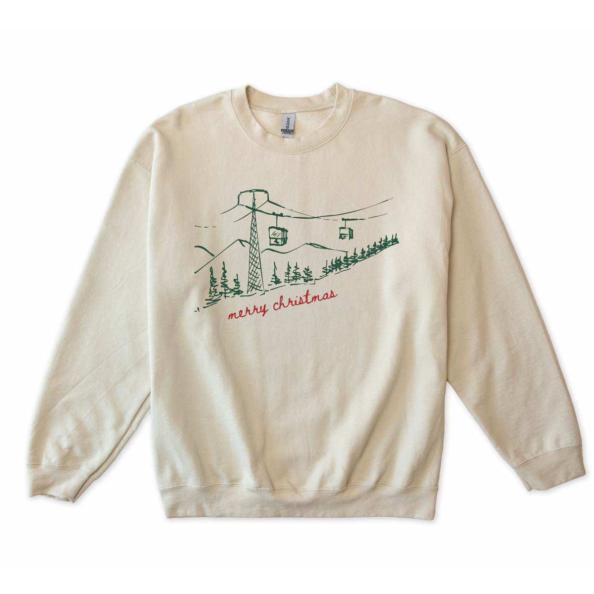 Merry Christmas Skiing Sweatshirt