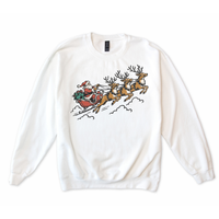 Santa and his Reindeer Sweatshirt
