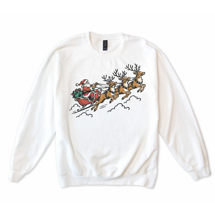Santa and his Reindeer Sweatshirt