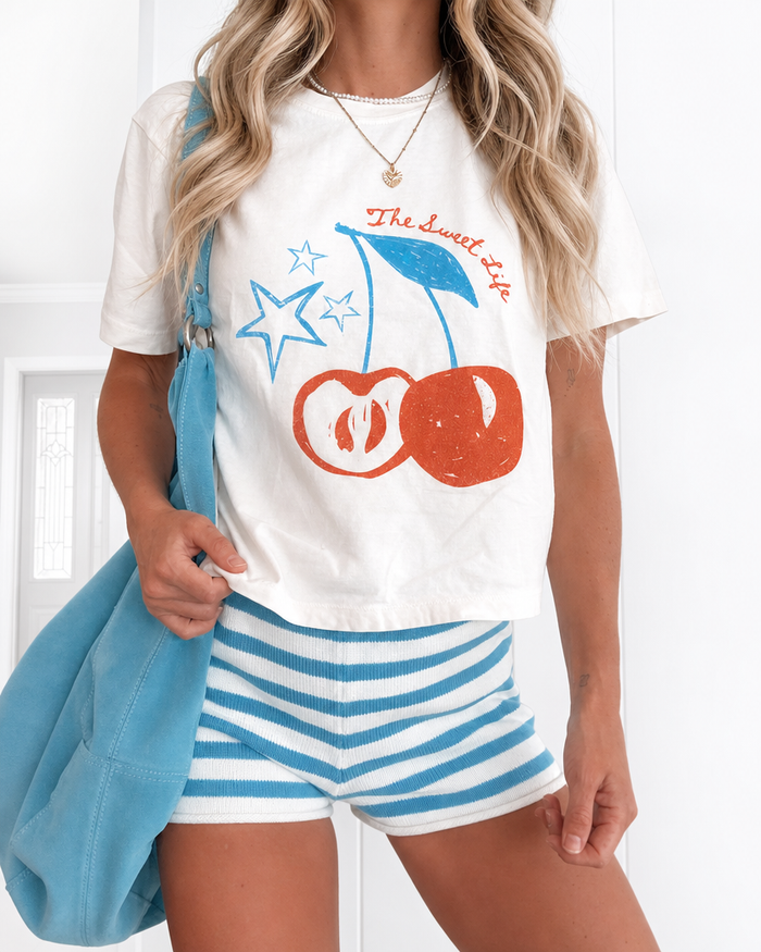 Cherry Apple Boxy Tee