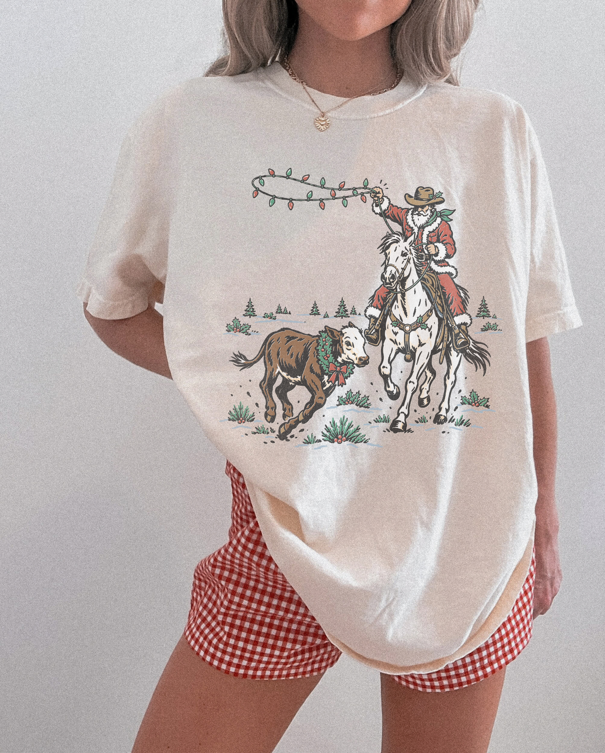 Cowboy Santa Lasso Tee