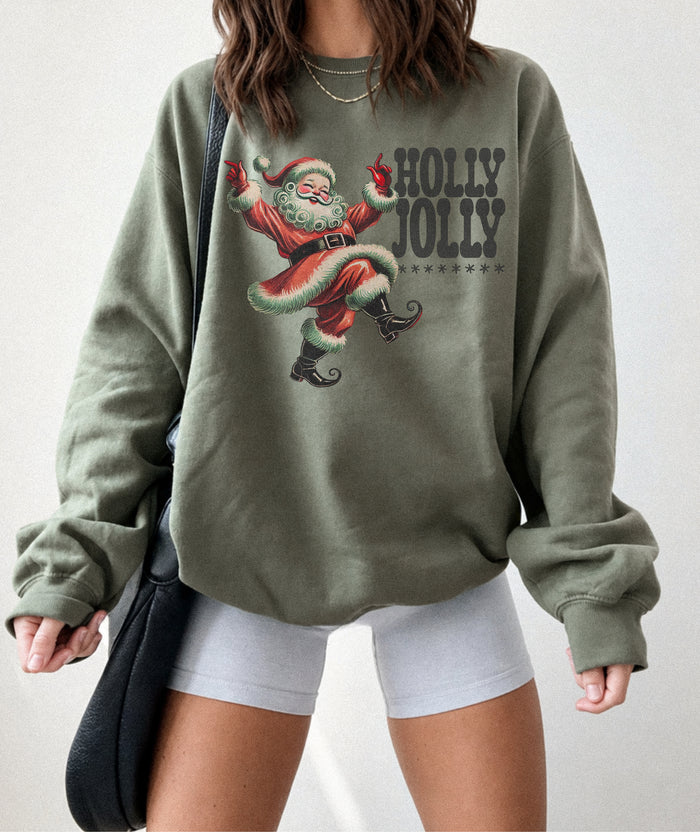 Vintage Inspired Holly Jolly Sweatshirt