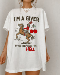 Give em Hell Cowgirl Tee
