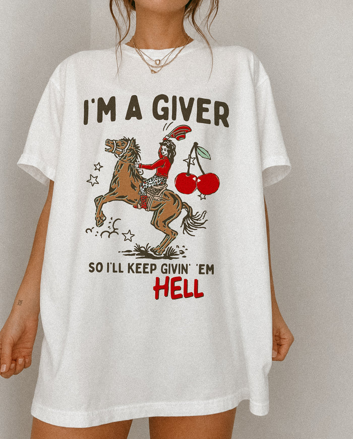 Give em Hell Cowgirl Tee