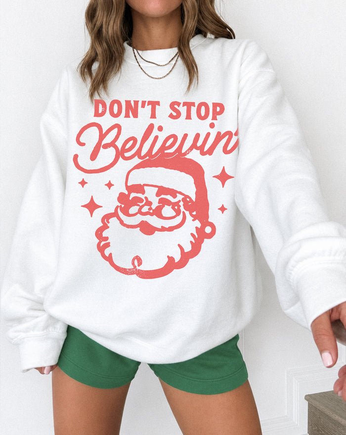 Don't Stop Believin' Santa Sweatshirt